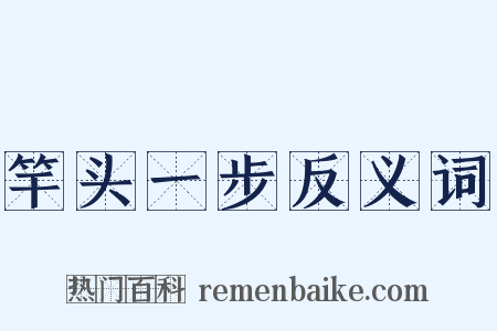 竿头一步反义词是什么意思的图片